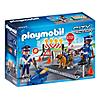 Playmobil City Action Posto di Blocco della Polizia con 2 Poliziotti, Cane e Accessori - 6924