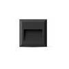 V-TAC Faretto LED Segnapasso Quadrato Nero 2W Luce Calda 3000K IP65