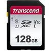 Transcend TS128GSDC300S Scheda di Memoria SDXC da 128 GB, Imballaggio Standard, 300S, Standard