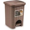 Stefanplast Pattumiera Elegance Bianco 6L con Apertura a Pedale e Cestello Estraibile