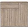 Forte NIKO Comò con 1 cassetto e 3 ante, in legno, rovere Sonoma, L x A x P: 89,6 x 81,7 x 28,9 cm