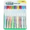GUM Trav-Ler Kit Scovolini Interdentali - 9 Pezzi con Design Triangolare e Filamenti in Clorexidina