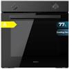 Cecotec Forno da Incasso Convenzionale 77L Bolero Hexa C126000 Dark Inox A. 2800W, 4 Funzioni, Modalità Convezione, Steam Base X2, Basso Consumo, Facile Pulizia, 5 Posizioni