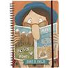 LE NASUTE Agenda Viaggiatore - Budget, Check-list, Alloggi, Itinerari di Viaggio e Note Giornaliere, 16 x 23 cm, Apertura a 360°, Chiusura con Elastico, Copertina Plastificata, 64 pagine. Tema: Mari e monti