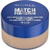 Rimmel London Match P Loose Setting Powder, 002, Translucent Honey, Leggero e Traspirante, Finitura Opaca, Trucco Vegano, 18g