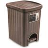 Stefanplast Pattumiera Elegance Tortora 20 Litri con Apertura a Pedale e Cestello Estraibile