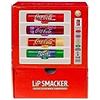Lip Smacker, Assortimento Burrocacao Labbra, Balsamo Labbra Profumato in Distributore Automatico, Set Regalo Bambina e Donna, 4 Gusti: Coca-Cola, Cherry, Vanilla, Sprite