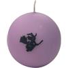 Cereria Di Giorgio - Candela Sfera Viola polvere Decorata con Strega in Cera - Diametro 10 cm - Durata 49 ore - Halloween - Idea Regalo - Artigianale