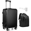 SZLX Zaino Ryanair 40x30x20 Sottovuoto con Pompa Zaino da Viaggio 40x30x20 Wizzair Bagaglio a Mano 40x20x25 Ryanair Donna Borse da Cabina per Easyjet 45x36x20 Uomo Zaino Laptop 14 Pollici Valigia