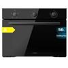 Cecotec Forno da Incasso Convenzionale 56L Bolero Hexa C134500 Glass Black A. 2600W, 4 Funzioni, Modalità Convezione, Steam Base X2, Basso Consumo, Facile Pulizia, Ventilatore, 3 Posizioni