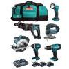 MAKITA Kit DLX6068PT (DHP453 + DTD152 + DHR202 + DJV180 + DSS611 + DML802 + 3 x 5,0 Ah + DC18RD + LXT600)