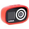Nilox, Action Cam Kidscam, Action Camera Risoluzione 12Mp, Schermo LCD 1.4", Connessione Wifi, Resistente all'Acqua IP67 con Custodia Protettiva, Batteria 700 mAh, Memoria SD fino a 32 GB, Rosso