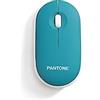 Celly, Mouse Con Dongle Linea Pantone, Mouse Wireless con Silent Click, Leggero e Sottile, DPI Regolabile, con Dongle Integrato, Compatibilità Universale, Emerald Lake