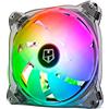 NOX XTREME PRODUCTS Nox Hummer X140-FAN -NXHUMMERX140FAN- ventola per case PC da 140 mm, ARGB, 7 pale traslucide, design super sottile e silenzioso, cuscinetti idraulici, supporto angolare in gomma