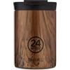 24Bottles Travel Tumbler - Tazza Termica Caffe, Te, Bevande Acciaio Inox Viaggio 350ml, Termos Caffè 100% Ermetico, Thermos 6hHot/24hCold, Borraccia Termica Mug Ecologica Design Italiano, Sequoia Wood