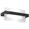 TopLight Applique Moderna Cross 1 Luce E27 in Metallo e Vetro Nero - Dimensioni 29x12x15 cm