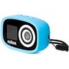 Nilox, Action Cam Kidscam, Action Camera Risoluzione 12Mp, Schermo LCD 1.4", Connessione Wifi, Resistente all'Acqua IP67 con Custodia Protettiva, Batteria 700 mAh, Memoria SD fino a 32 GB, Blu
