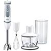 Braun MultiQuick5 Vario MQ5235WH MINIPIMER CON 5 ANNI DI ASSISTENZA, Frullatore, 21 velocità, Dotato di tritatutto da 500ml, frusta e Bicchiere da 600ml, Potenza 1000W, 3 accessori, bianco/grigio