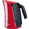 Braun WK300 Bollitore elettrico, Capacità 1,7L, ebollizione rapida in 45 secondi, Indicatore Livello dell'acqua, Impugnatura Ergonomica, Avvolgicavo e Piedini Antiscivolo, Potenza 2200watt, rosso