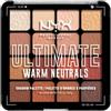 NYX Professional Makeup Ultimate Shadow Palette Warm Neutrals - Palette di Ombretti Vegana con 16 Tonalità Opache e Metallizzate