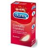 Durex Contatto Comfort - Preservativi Sottile e Molto Lubrificati, 6 Pezzi