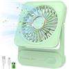 Ajgvq Ventilatore da Tavolo, 3 Velocità Ventilatore USB Ricaricabile di 2000mAh Batteria, Piccolo ma Potente, Ventilatore Scrivania Silenzioso, Ventilatore Portatile per Viaggio, Interno, Esterno, Regalo