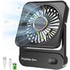 Ajgvq Ventilatore da Tavolo, 3 Velocità Ventilatore USB Ricaricabile di Batteria, Piccolo ma Potente, Ventilatore Scrivania Silenzioso, Ventilatore Portatile per Viaggio, Interno, Esterno, Regalo