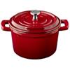 APS 88330 Mini pentola con coperchio 5 STARS - Ghisa smaltata, 0,35 litri, rossa, adatta all'induzione
