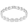 Swarovski Bracciale Una Angelic Tennis Placcato Rodio Bianco con Cristalli