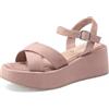 QUEEN HELENA Sandali Platform Sportivi con Sottopiede Ortopedico Donna BZ401 (Rosa, Sistema Taglie Calzature EU, Adulto, Donna, Numero, Media, 36)