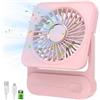 Ajgvq Ventilatore da Tavolo, 3 Velocità Ventilatore USB Ricaricabile di 2000mAh Batteria, Piccolo ma Potente, Ventilatore Scrivania Silenzioso, Ventilatore Portatile per Viaggio, Interno, Esterno, Regalo