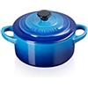 Le Creuset Mini cocotte rotonda in gres vetrificato, 250 ml, diameter 10 cm, Azure, 71901102200100