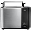Braun Household HT5015.BK ID Breakfast Collection Tostafette con 13 livelli di tostatura, 3 funzioni, 4 sistemi di sicurezza, Dotato di scaldabrioches e coperchio antipolvere, Nero/acciaio INOX