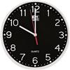 Oxford Unilux Calm Oxford, Orologio da Parete al Quarzo Silenzioso per Scrivania, 25cm, Nero