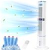 Ariahir Condizionatore Portatile Ariahir, Raffrescatore d'aria Senza Tubo con Modalità Notte Silenziosa 65W Timer 1-24 Ore, 4 Modalità, Oscillazione 60° e 360° Serbatoio da 4 L, Telecomando per Casa e Ufficio