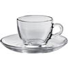 6 tazze caffè con piattino in vetro - teiere/ tazzine caffè e thé