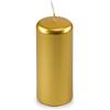 Cereria Di Giorgio - 9 Candele Cero - Diametro 5 cm Altezza 12 cm - Colore Oro - Durata 40 ore - Non profumate