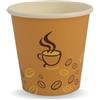 Palucart 100 Bicchieri in Carta per Caffe 90ml Colore Avana Grafica Tazzina Chicco di Caffè (3 oz) biodegradabili cartoncino