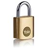 Yale Lucchetto in ottone Y110B/20 20 mm: corpo solido con arco in acciaio temprato e cilindro a 3 perni per protezione affidabile di armadietti cassette degli attrezzi e uso interno