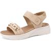 QUEEN HELENA Sandali Sportivi Donna con Sottopiede Ortopedico Casual BZ432 (Nude, Sistema Taglie Calzature EU, Adulto, Donna, Numero, Media, 38)