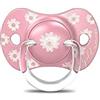 Suavinex Succhietto Gold Edition, per i Bambini +18 Mesi, Iuccio con Tettina Piatta e Simmetrica in Silicone SX Pro, Tettina Piatta e Simmetrica, Rosa