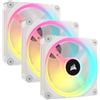 Corsair Ventole 120x120 Corsair iCUE link QX120 Rgb Series Pwm 120mm Bianco 3pz [CO-9051006-WW]