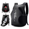 WEPLAN Zaino da moto da uomo e da donna, zaino per casco da moto, borsa impermeabile per casco da moto, zaino da uomo, zaino riflettente da ciclismo, cinturino per casco per zaino, B-nero, L