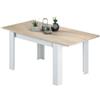 Tavolo allungabile rovere bianco, 140/190x90cm