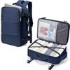 SZLX Zaino Ryanair 40x30x20 Sottovuoto con pompa Zaino da Viaggio 40x30x20 | Bagaglio a Mano 40x30x20 Wizzair Donna Uomo Borsa da Cabina per Easyjet Adatto a Laptop da 14 Pollici Impermeabile per Lavoro