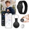 Rayibmi GPS per Bambini, Localizzatore GPS Bambini per Anziani, Animali e Auto | Braccialetto GPS Bambini senza Abbonamento, Anti-Smarrimento, Facile da Fissare, Compatibile con iOS/Android (Nero)
