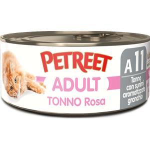 Petreet Tonno Rosa con Surimi Aroma Granchio - Cibo Umido per Gatti, 70g, Alta Qualità e Senza Conservanti