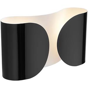 Flos Applique Foglio - Lampada da parete in Acciaio Nero, Design Iconico di Tobia Scarpa