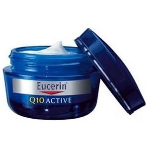 Eucerin Q10 Active Crema Notte Antirughe 50 ml - Trattamento Idratante Rigenerante per Pelle Sensibile