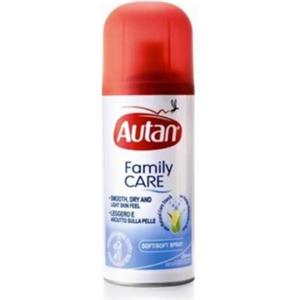 AUTAN Family Care Spray Secco Insetto Repellente 100ml - Leggero, Asciutto e Delicato con Aloe Vera